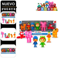 POCOYO - Set de Figuras Articulables y sus Amigos 6pcs