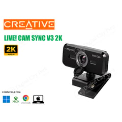 CREATIVE - CAMARA WEB LIVE CAM SYNC V3 2K QHD 1440P 4X ZOOM DUAL MIC