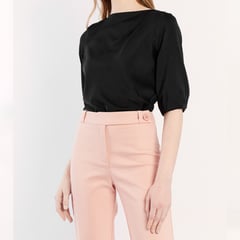 CAMILA VIALI - Blusa marizza negro manga 34