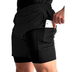 ALPHA FIT - Short deportivo Hombre con licras - Short gym - Shorts Ropa deportiva