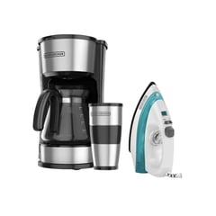 BLACK+DECKER - Cafetera 4 en 1 Black and Decker + Plancha Quick & Easy