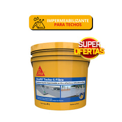 SIKA - Impermeabilizante para Techos Sikafill Techo-5 Fibra Gris x 4L