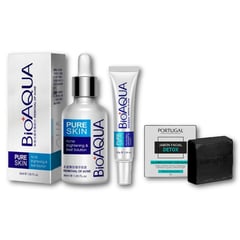 BIOAQUA - Serum Anti Acné + Jabón Detox con Ácido Salicílico + Crema Anti Acné