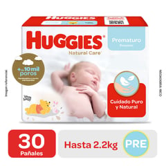 HUGGIES - Pañal Natural Care Meg Prematuro 30 unid