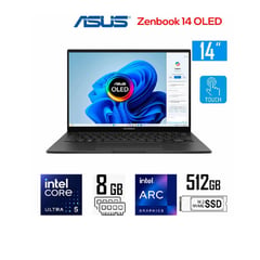 ASUS - LAPTOP ZENBOOK Q415MA-U5512 ULTRA 5-125H 8GB 512GB SSD 14 FHD+ OLED TACTIL WINDOWS 11