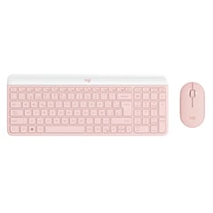 LOGITECH - Combinación De Teclado Y Mouse Inalámbricos Slim Combo MK470 Rosa