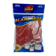 GENERICO - Esponja Alambrada Lavavajillas Para Ollas Rojo 17cm