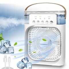 GENERICO - VENTILADOR HUMIDIFICADOR PORTÁTIL CON AIRE ACONDICIONADO 3 EN 1