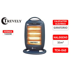 TREVELY - Calefactor electrico TCH-040 - 1600W - Plomo