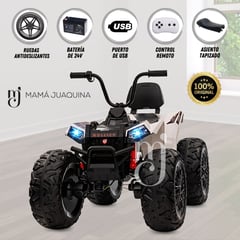 BEAUTIFUL - Cuatrimoto a Batería «UTV HOLLICY» 24V con MP3 Beige