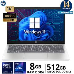 HP - Laptop 14 - EP1001LA Core Ultra 5 -125H, 14"FHD, Ram 8Gb, SSD 512Gb, Windows 11