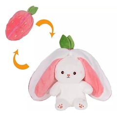 GENERICO - Peluche Reversible De Pascua 25 cm Con Diseño De Conejito De Fresa