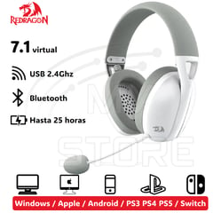 REDRAGON - Audífonos Ire Pro Wireless Gray H848 Color Gris