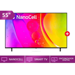 LG - TELEVISOR SMART TV NANOCELL 55 CON THINQ AI 55NANO80SQA