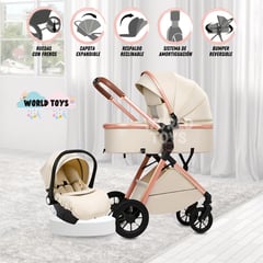 KIDDO - Coche Moisés de Lujo «CLOUIS» Edición Limitada Beige