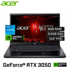 ACER - LAPTOP NITRO V15 I5 13420H 8GB 512GB 15.6" FHD 144HZ RTX3050 6GB