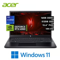 ACER - NITRO V 15 I9 13900H 16RAM 512SSD RTX 4060 8GB 15.6FHD 144HZ OBSIDIAN BLACK