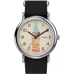 TIMEX - Reloj Unisex TW2V29800 Weekender Coca Cola Correa Nylon - Negro