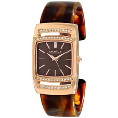 CARAVELLE NEW YORK - Reloj Mujer 44L150 Analógico con Piedras - Carey