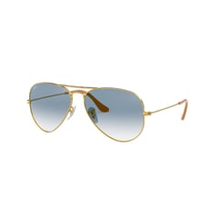 RAY BAN - Lentes De Sol Aviator Rb3025 0013F Dorado Azul 62-14