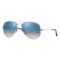 RAY BAN - Lentes De Sol Aviator Rb3025 Plateado Azul 55-14