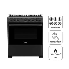 MABE - Cocina de Piso a Gas 76 cm Negro CMP3020FN0