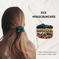 SENSA SILK - Scrunchies de seda tamaño mini no marca ni quiebra el cabello