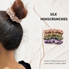 SENSA SILK - Scrunchies de seda tamaño mini no marca ni quiebra el cabello