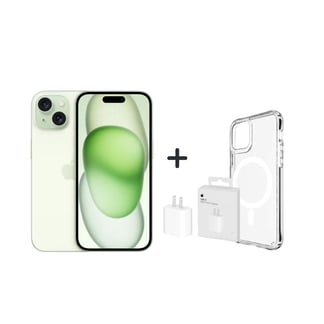 IPHONE 15 128GB CHIP FISICO - VERDE + CARGADOR + CASE PROTECTOR