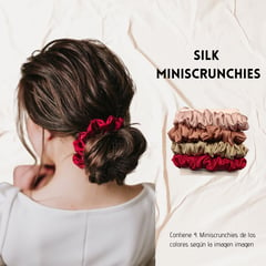 SENSA SILK - Scrunchies de seda tamaño mini no marca ni quiebra el cabello