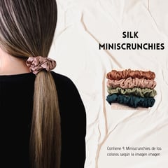 SENSA SILK - Scrunchies de seda tamaño mini no marca ni quiebra el cabello