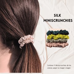 SENSA SILK - Scrunchies de seda tamaño mini no marca ni quiebra el cabello