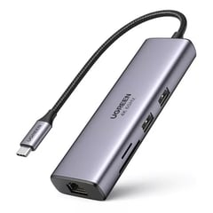 UGREEN - Ethernet 7 en 1 USB C Hub 4K a 60Hz HDMI,100 W , SD/TF