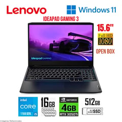 LENOVO - Laptop IdeaPad Gaming 3 Core i5 11320H 16GB RAM 512GB SSD 15.6" FHD RTX 3050-4GB OPEN BOX