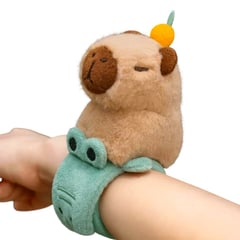 GENERICO - Peluche Capibara y Cocodrilo Brazalete y Pulsera