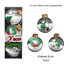 SNOOPY - Set de Esferas de Navidad x 3 pcs Mod.5