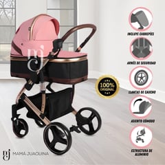 BABY - Coche Moisés de Lujo «HIREON» Pink