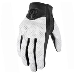 ICON - GUANTES DE CUERO PARA MOTO PERSUIT - BLANCO