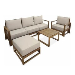 MOBILIARI - Juego de Terraza o Jardín Black Friday Reece Standard 3-1 cuerpos + Banca + Mesita - Beige