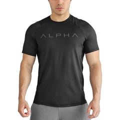 ALPHA FIT - Polo deportivo hombre Running - Polo de entrenamiento para gym - ropa