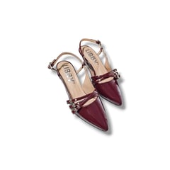 LB LIBBY CALZADOS Y ACCESORIOS - ZAPATOS SLINGBACK MODELO PARIS COLOR VINO