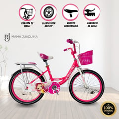 BEAUTIFUL - Bicicleta Para Niña Aro 20 «BASRA» Dark Pink