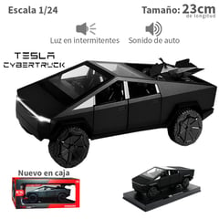 GENERICO - Cybertruck Tesla Negro - Auto Escala 1.24 Metal luz y sonido