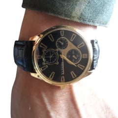 GENEVA - Reloj de Hombre Pulsera Negro Retro Regalo Navidad Genieka