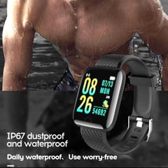 GENERICO - Reloj Smartband Fitness Negro Bluetooth Calorías Android IOS Navidad