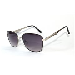 GENERICO - Lentes de sol unisex estilo aviador - Gris platead