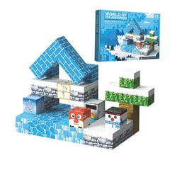 OEM - Bloques Magnéticos Estimulación Minecraft 54 PCS Ice World