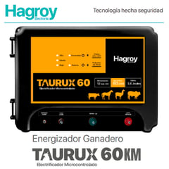 HAGROY - Energizador Ganadero de 3punto6J - 60KM