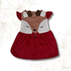 GENERICO - Ropa para perros - Vestido reno rojo de navidad - Talla 0