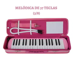 GENERICO - Melódica 37 Teclas (3 octavas) Color Rosado